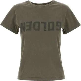 Golden Goose Deluxe Brand Army Green Cotton Doris T Shirt