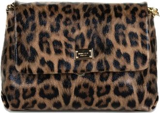 Marc Ellis animal-print chain shoulder bag - Brown