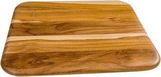 Lipper International Teak Herringbone Rounded Edge Board