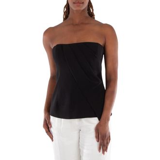 Anine Bing Ladies Black Halle Viscose-Crepe Top, Size Medium