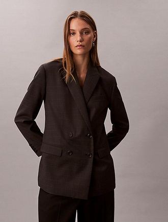 Calvin Klein Blazer Con Pata De Gallo