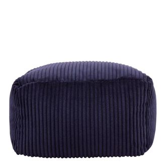 Icon Brand Puf reposapi&eacute;s cuadrado de pana azul marino