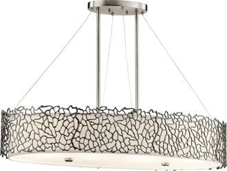 Loops 4 Bulb Ceiling Pendant Light Fitting Classic Pewter LED E27 100W Bulb