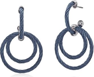 Alór Petite Triple Drop Hoop Earring In Blueberry