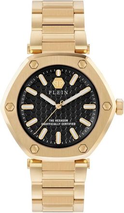Philipp Plein Hexagon 38mm Horloge - Dames - Horloges - Geel - ONE Size - Accessoires