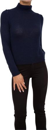 Nenette Blauwe Cashmere Trui Lange Mouw - Dames - Coltruien - Blauw - XS - Wol - Truien & Vesten