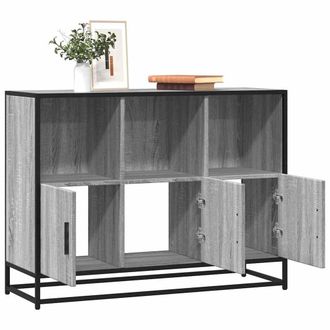 Berkfield Home Sideboard Grey Sonoma 100x35x76 cm Engineered Wood | Size: 100 x 35 x 76 cm