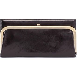 Hobo Rachel Leather Frame Wallet in Black at Nordstrom