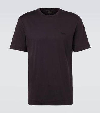 Ermenegildo Zegna Logo cotton jersey T-shirt