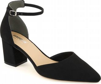 Andrea Womens Ankle-Strap Block Heel In Black