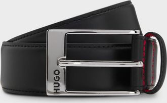 HUGO BOSS Mens Barney Patent-Leather Belt in Black - Size 36 (Waist)
