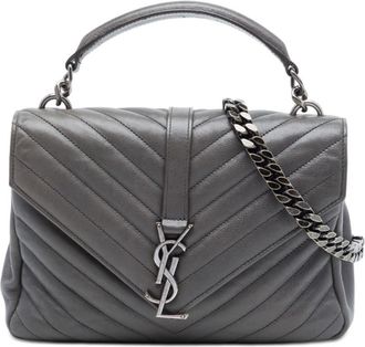 Saint Laurent Pre-owned Saint Laurent Medium Chevron Sheepskin Monogram College Satchel Ladies 5XYFJM2FS71AC0JK