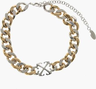 Off-white Gold- and Silver-Effect Chain Necklace size One Size