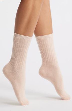 Nordstrom Sparkle Crew Socks in Pink Bubbles at Nordstrom Rack, Size 9/11