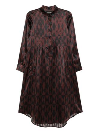 Cynthia Rowley geometric-print dress - women - Silk - L - Black
