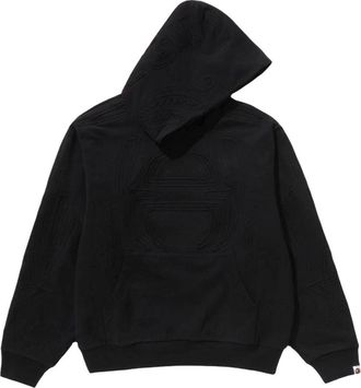 A Bathing Ape Padded Shark Cropped Fit Pullover Hoodie Black 1L80-114-305-BLK