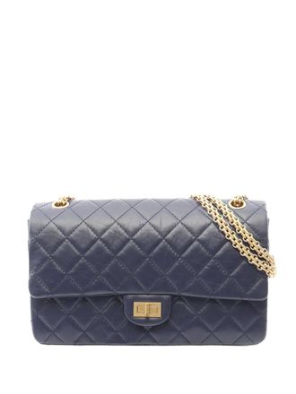 Chanel 2021-2025 Reissue 2.55 Quilted Aged Calfskin Double Flap 226 shoulder bag - women - Calf Leather - One Size - Blue