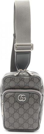 Gucci Gray Pvc Leather Fanny Pack (Pre-Owned)