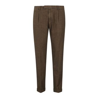 BRIGLIA 1949 Haarclip met Wollen Effect - Heren - Broeken - Bruin - Maat: 3XL Wol