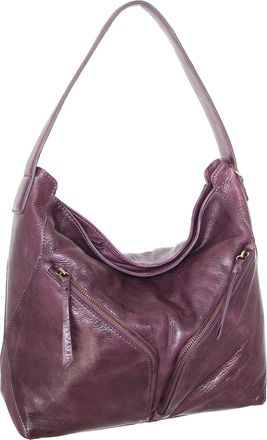 Nino Bossi Vintage Leather Multi-Pocket Hobo in Viola