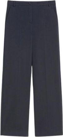 Max Mara Zelota Wide Broeken - Dames - Wijde Broeken - Blauw - M - Leer - Broeken