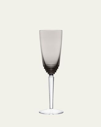 Saint-Louis Oxymore Flannel Gray Champagne Flute, 5 oz