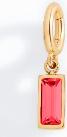 Mint & Lily Dainty Baguette Birthstone Charm in July Ruby at Nordstrom
