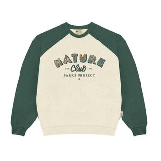 Parks Project Womens Nature Club Hillside Raglan Crew Sweatshirt In Natural