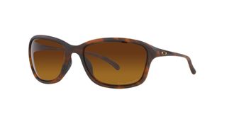 Oakley Womens Sunglasses, Matte Brown Tortoise Frame, Brown Gradient Polarized Lenses, 59MM, Round, Classic Style