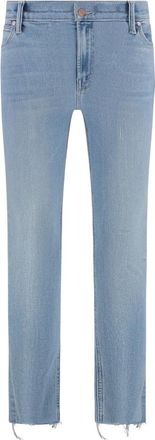 Mother Gerafelde Enkel Jeans - Dames - Slim Fit Jeans - Blauw - W29 - Katoen - Jeans