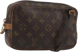 Louis Vuitton Pre-owned Monogram Shoulder Bag - unisex - Vintage Schoudertas - Bruin - ONE Size - Leer - Vintage