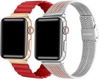 Posh Tech Assorted 2-Pack Apple Watch Watchbands in Red Assorted at Nordstrom, Size 40 Mm