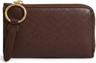 Aim&eacute;e Moxy Snake Embossed Leather Slim Wallet in Fudge at Nordstrom