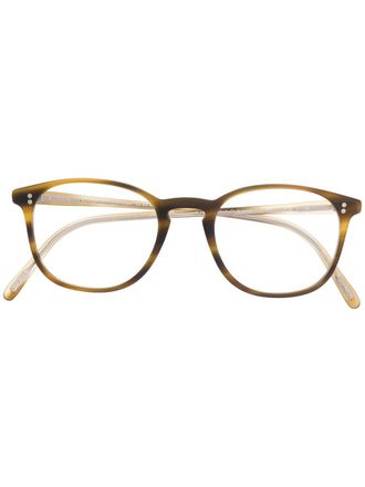 Oliver Peoples round frame optical glasses - unisex - Acetate - 49 - Brown