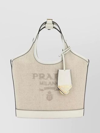 Prada na linen shoulder bag