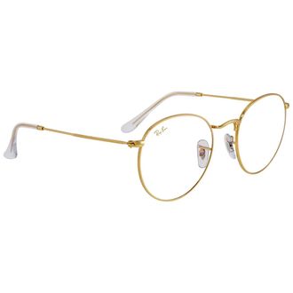 Ray-Ban Round Blue Light Clear Evolve Grey Photochromatic Unisex Sunglasses RB3447 9196BL 53