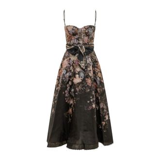 Zimmermann Valiant Midi Dress - female - Zimmermann - Midi Dresses - Black - XS - Dresses
