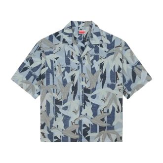 Kenzo Short Sleeve Shirts, male, Multicolor, M, Chemise Hawa&iuml;enne Chiku-Rin Camo