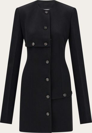 Ferragamo Women Wool jacket with button detail Black