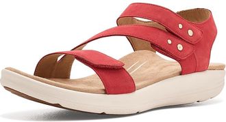 Aetrex Savannah Platform Sandals Womens Dress Sandals Red : EU 43 (US Womens 11.5-12) M (B), Leather