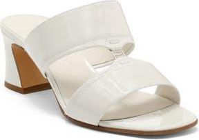 Ferragamo Tot 55 Patent Leather Slide Sandal in White at Nordstrom Rack, Size 10