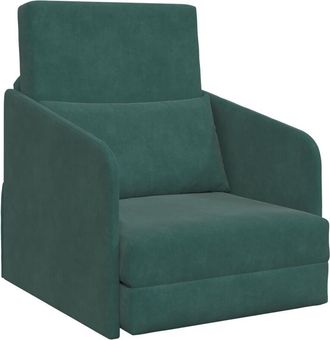 vidaXL Sofa Bed Dark Green 65 x 80 x 83 cm Velvet Vidaxl
