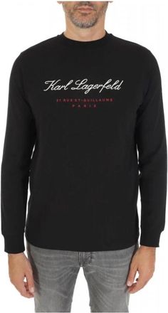 Karl Lagerfeld Tops > T-shirts - Heren - Longsleeves - Zwart - M - Tops