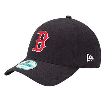 New Era Accessoires, Heren, Blauw, ONE Size, Polyester, Boston Red Sox Gebogen Klep Pet