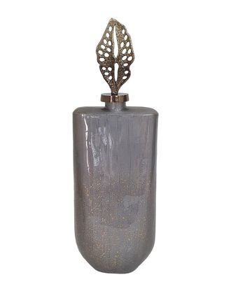 A&B Home Discontinued A&B Home Henri 22.5In Glass Vase With Lid