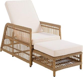 Ballard Designs Suzanne Kasler Harbour Recliner & Ottoman - Ballard Designs