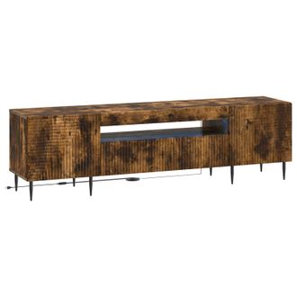 vidaXL Mueble De Tv Led Roble Ahumado Madera De Ingenier&iacute;a Vidaxl
