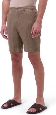 Bugatchi Trent Drawstring Linen Shorts in Olive at Nordstrom Rack, Size Xx-Large