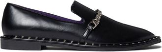Stella McCartney Falabella chain-embellished loafers - women - Other fibres - 36 - Black