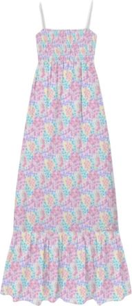 MC2 Saint Barth Bloemen Lange Katoenen Jurk - Dames - Maxi kleedjes - Veelkleurig - M - Katoen - Kleedjes
